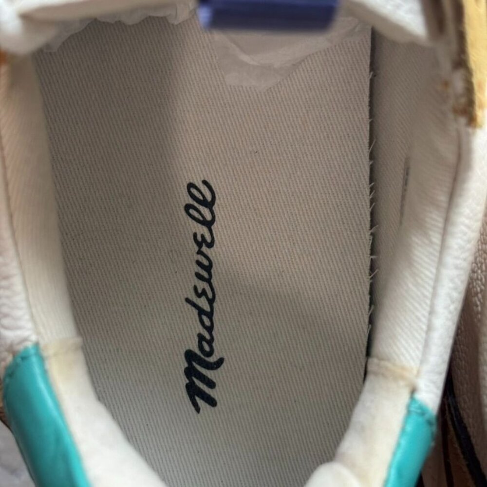 Madewell Kickoff Trainer Sneakers Size 8.5 Pink, Gold, Teal, Orange - Picture 5 of 9